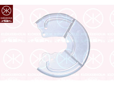 Splash Guard, brake disc, Rear Axle Left, Diameter [mm]: 265, Zinc-coated