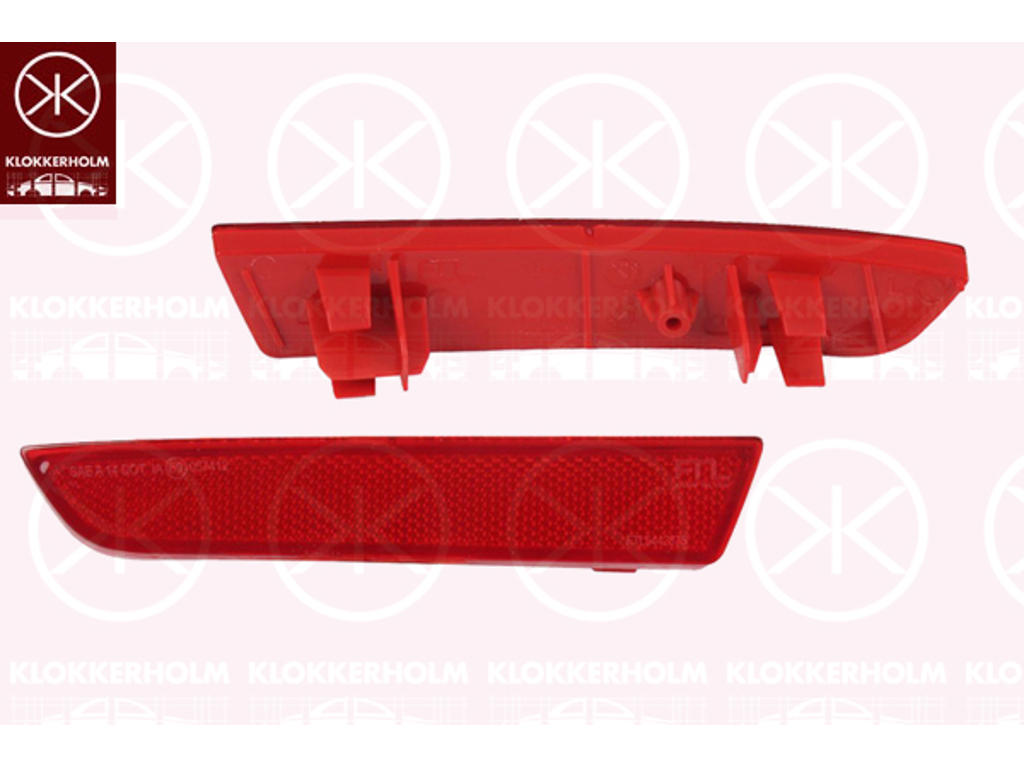 Reflector, not for vehicle equipment line/variant: AMG, Left Rear, red