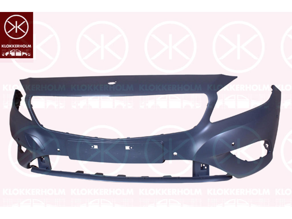 Bumper, w/primer, with hole(s) for park assist (parallel parking), Front, with hole(s) for fog lights