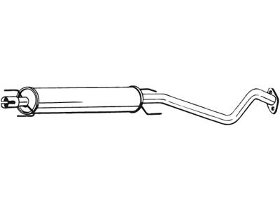 Centre Muffler, See accessories list for additionally required parts:  