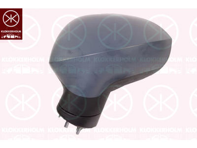 Exterior Mirror, Left, Electronically foldable, Number of pins: 7, w/primer, Heatable, Convex