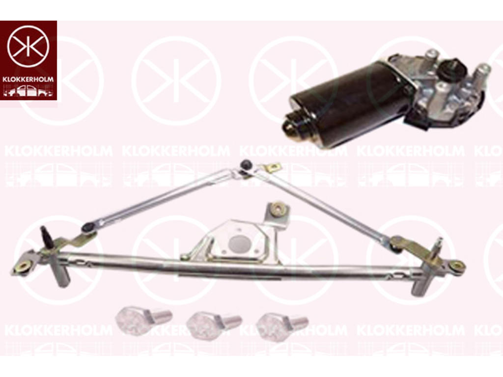 Window Cleaning System, Front, Set, with electric motor, for left-hand drive vehicles