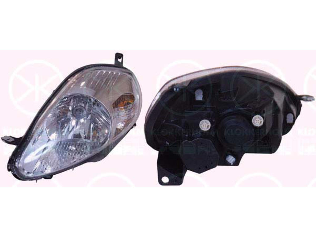 Headlight, H4, with motor for headlamp levelling, Valeo, Right, Number of pins: 7, Illuminance [lx]: 12.5