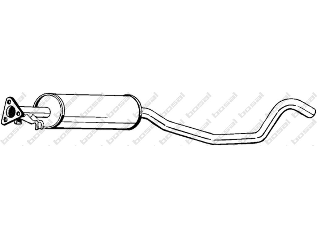 Centre Muffler, See accessories list for additionally required parts:  
