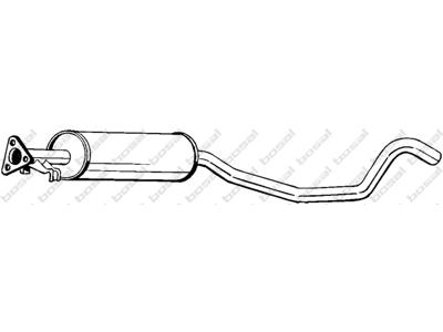 Centre Muffler, See accessories list for additionally required parts:  