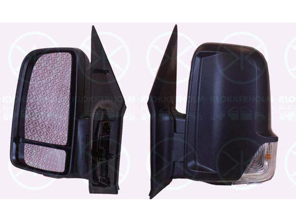 Exterior Mirror, Right, for electric mirror adjustment, with plug, Number of pins: 6, with indicator, Heatable, Convex, without cable, T15 16W