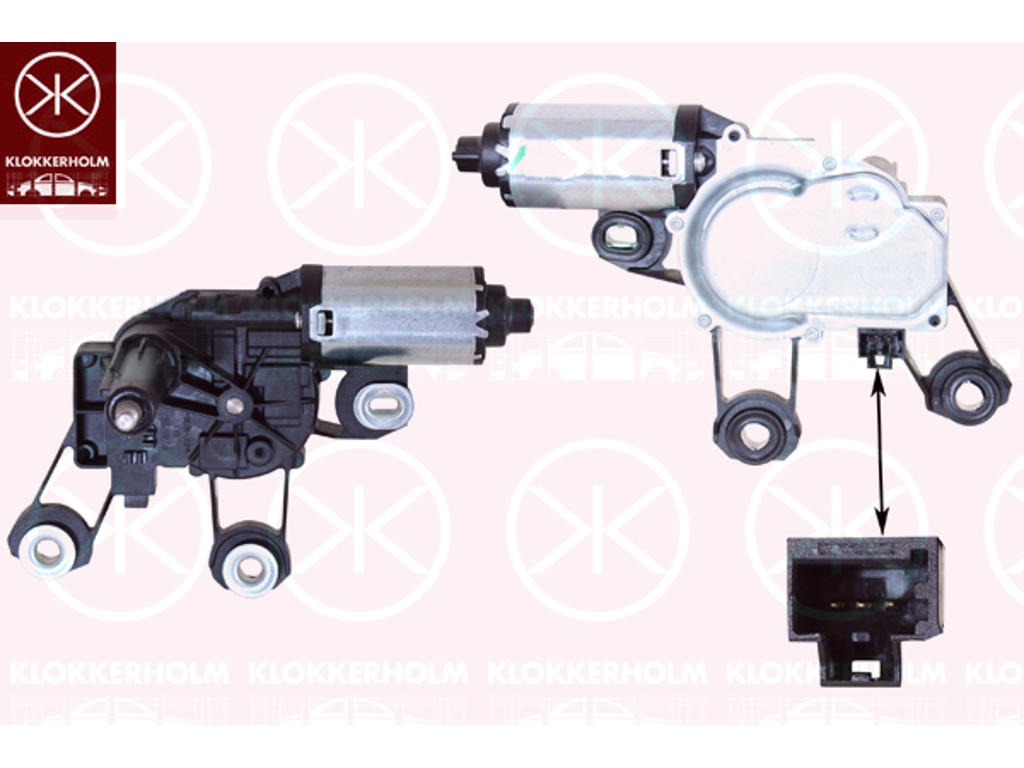 Wiper Motor, Rear, Voltage [V]: 12
