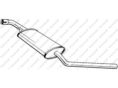 Centre Muffler, See accessories list for additionally required parts:  