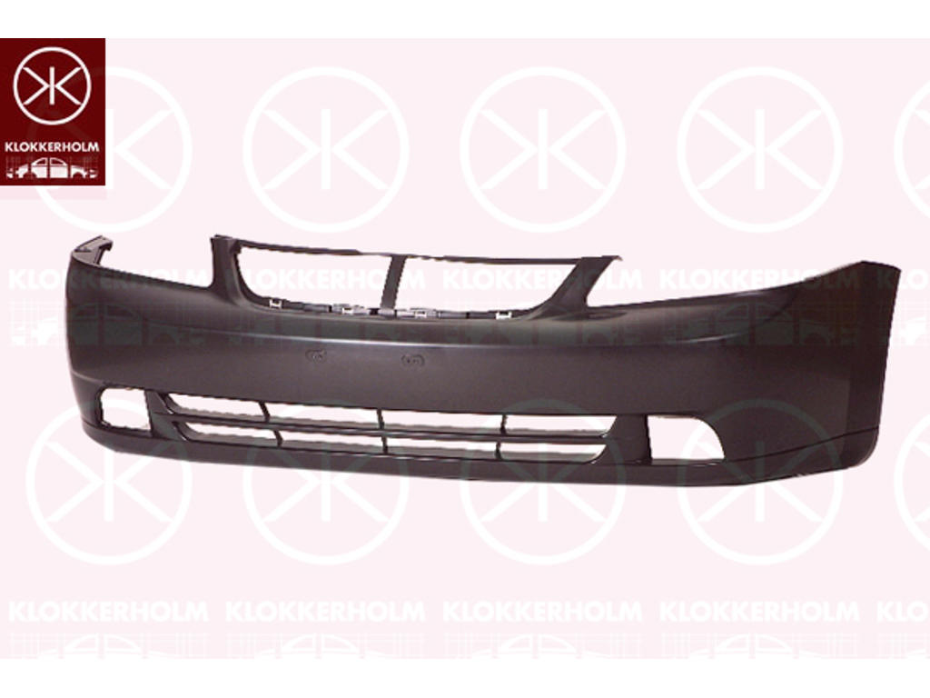 Bumper, Front, black, with hole(s) for fog lights