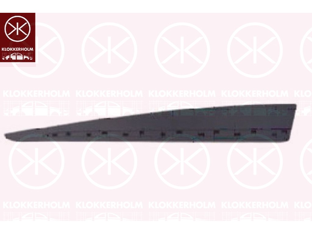 Trim/Protection Strip, door, black, Left Front, with holes for trim/protective strip