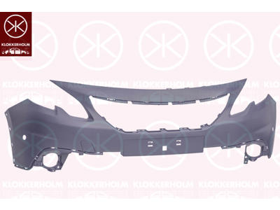 Bumper, Front, with hole(s) for park distance control, with holes for extensions, Number of bores: 2, w/primer