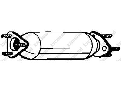 Catalytic Converter, with mounting parts, Emission Standard: Euro 2