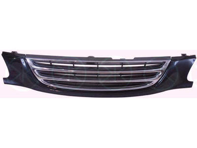 Radiator Grille, Full Body Section, chrome/black