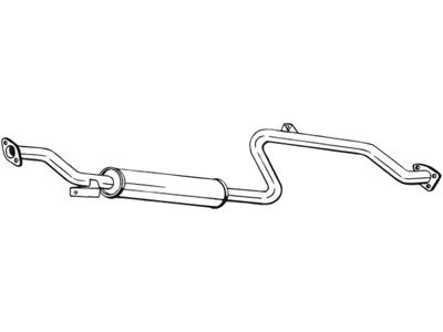 Centre Muffler, See accessories list for additionally required parts:  