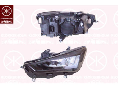 Headlight, Left, LED, with motor for headlamp levelling, Trim Level: ECO, Valeo