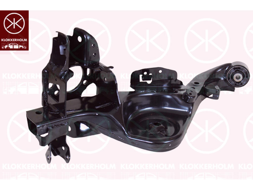 Control/Trailing Arm, wheel suspension, with reinforcement, with bush, Rear Axle Left, Trailing Arm, Full Body Section