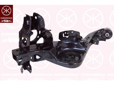Control/Trailing Arm, wheel suspension, with reinforcement, with bush, Rear Axle Left, Trailing Arm, Full Body Section