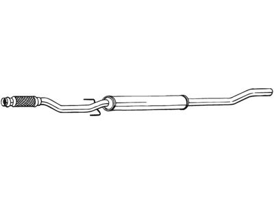 Centre Muffler, See accessories list for additionally required parts:  