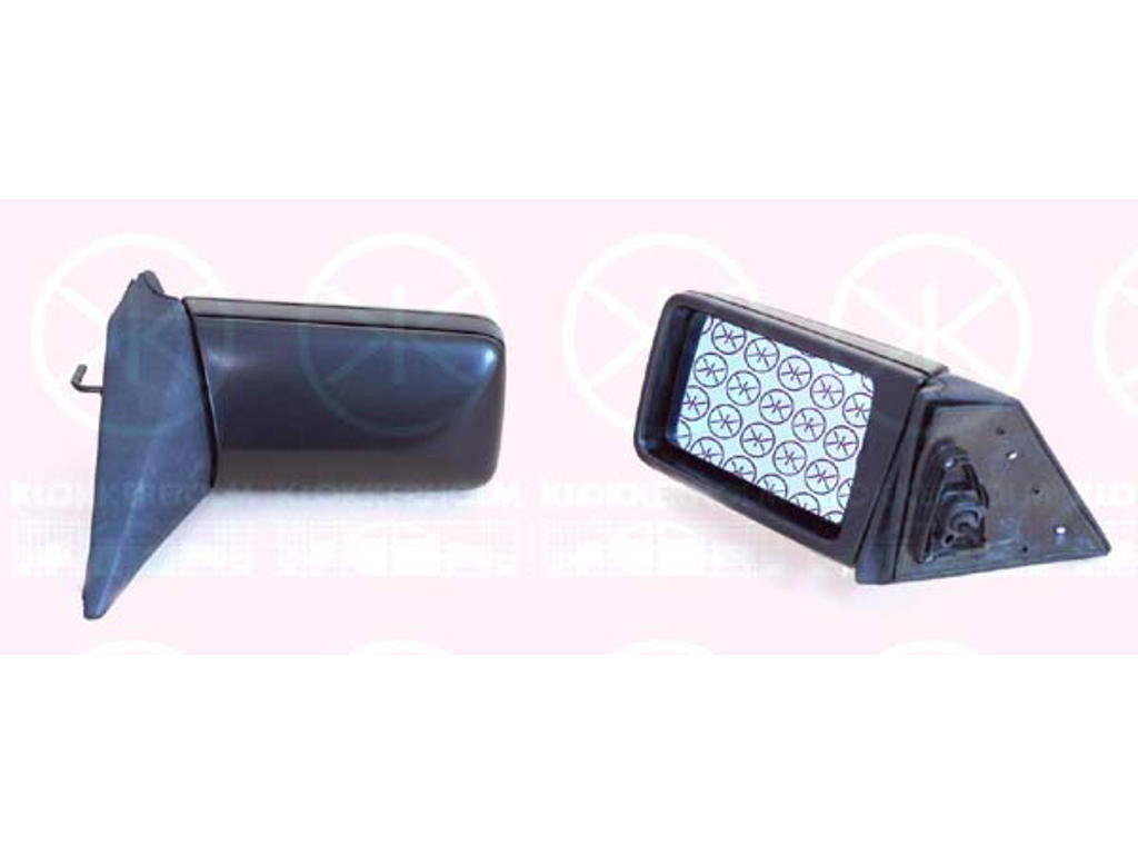 Exterior Mirror, Plan, Control: linkage, blue, Left