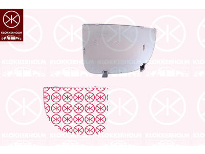 Mirror Glass, exterior mirror, Left, Lower Section, Convex