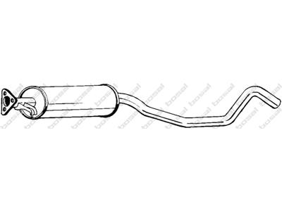 Centre Muffler, See accessories list for additionally required parts:  