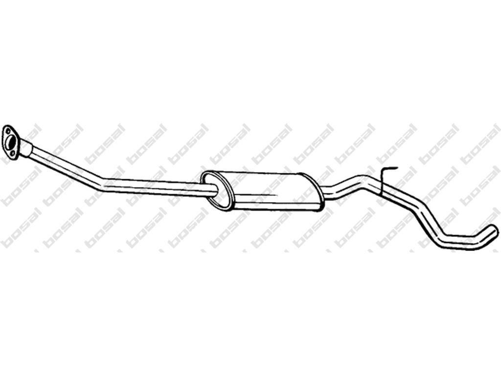 Centre Muffler, See accessories list for additionally required parts:  