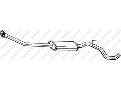 Centre Muffler, See accessories list for additionally required parts:  