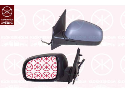 Exterior Mirror, Left, for electric mirror adjustment, Number of pins: 5, Heatable, Convex, w/primer