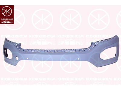 Bumper, w/primer, Front, with hole(s) for park distance control, Upper section, Number of bores: 2