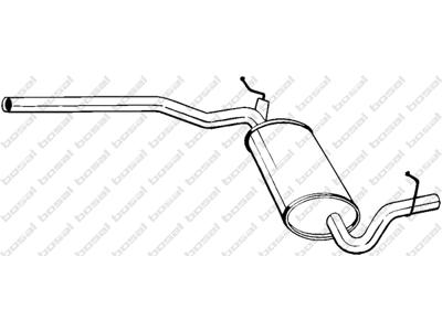 Centre Muffler, See accessories list for additionally required parts:  