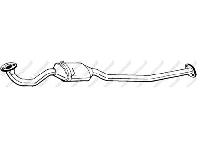 Catalytic Converter, with mounting parts, Emission Standard: Euro 3
