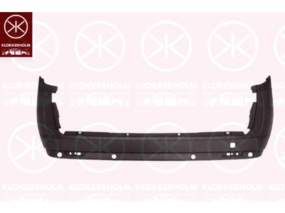 Bumper, 2-dr, Rear, black, with hole(s) for park distance control