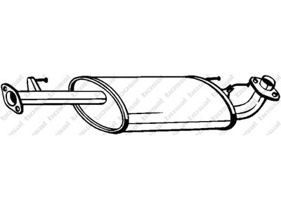 Centre Muffler, See accessories list for additionally required parts:  
