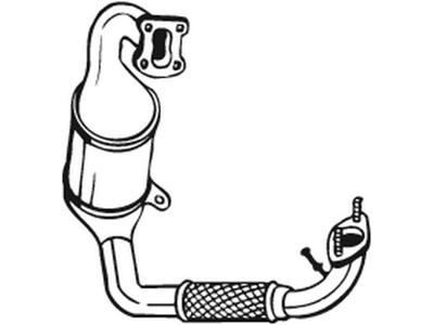 Catalytic Converter, with mounting parts, Euro 4