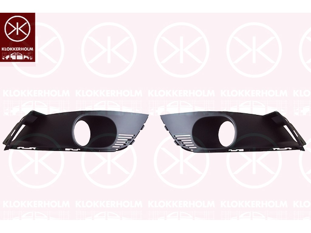 ventiliacijos groteles, buferis, komplektas, su anga (-omis) ruko žibintams, kaire priekis, dešine priekis