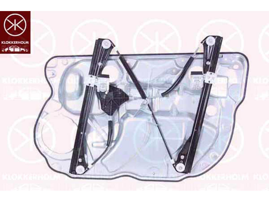 Window Regulator, 4/5-drs, without electric motor, Electric, Left Front, with bolted-on plate