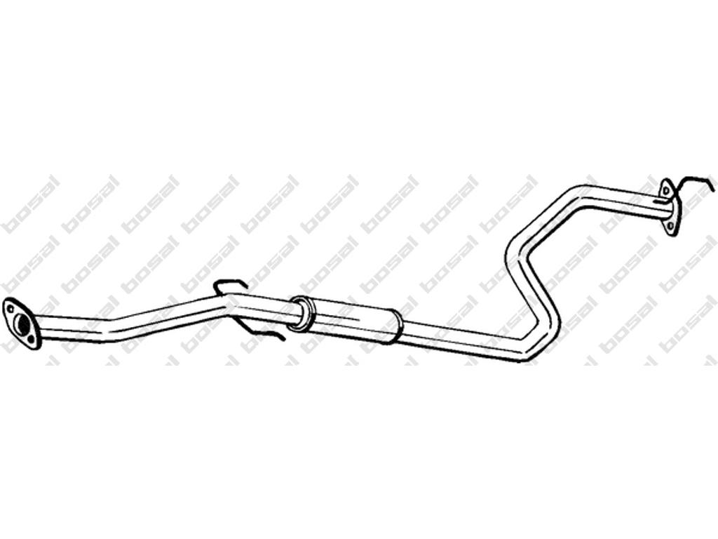 Centre Muffler, See accessories list for additionally required parts:  