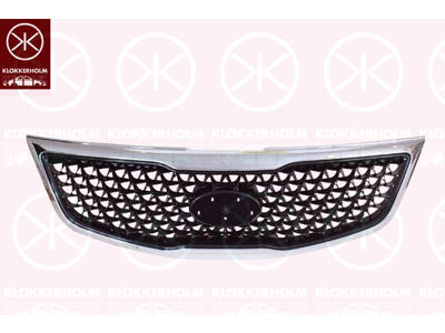 Radiator Grille, black, Trim Level: facelift, with trim strip, chrome