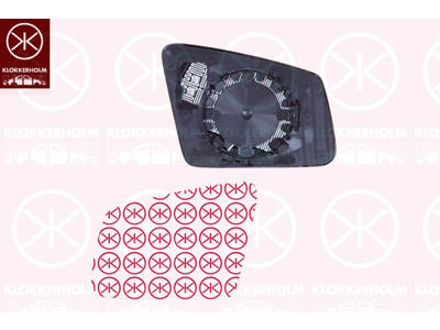 Mirror Glass, exterior mirror, Left, Number of pins: 2, Heatable, Aspherical