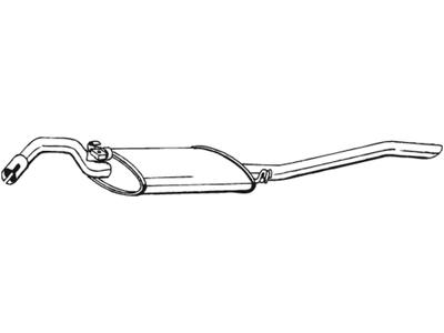 Rear Muffler, See accessories list for additionally required parts:  