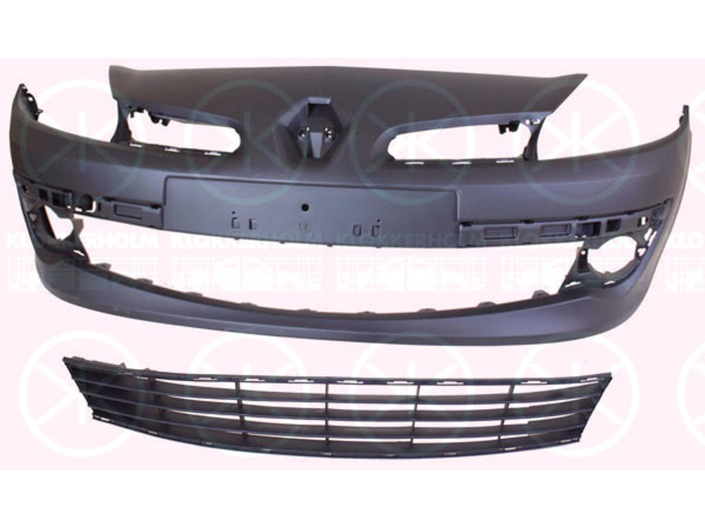 Bumper, w/primer, Front, with arrangement for front fog light, not for trim level: SPORT, Trim Level: 15" Hjul