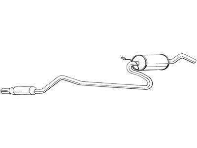 Centre Muffler, See accessories list for additionally required parts:  