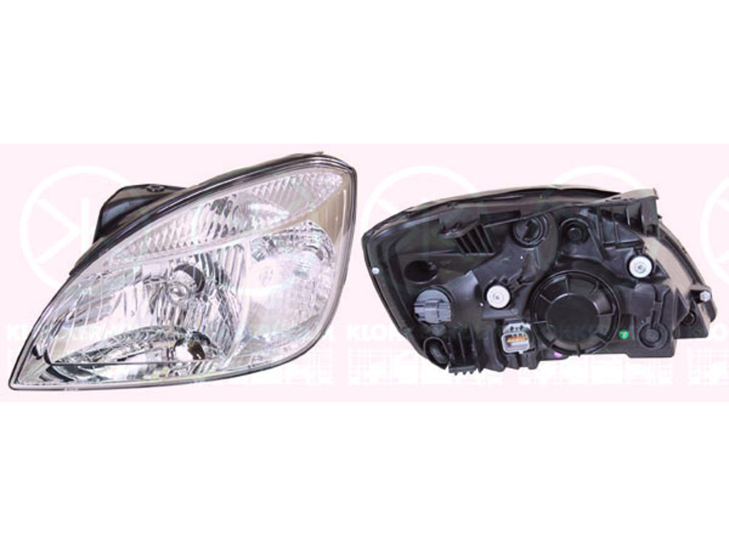 Headlight, H4, with motor for headlamp levelling, Left, Illuminance [lx]: 17.5