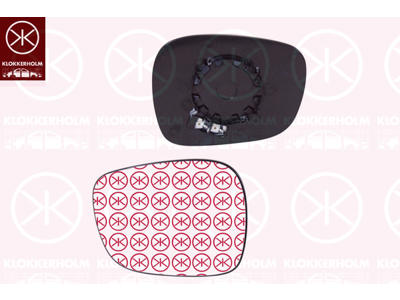 Mirror Glass, exterior mirror, Left, Heatable, Number of pins: 2, Aspherical