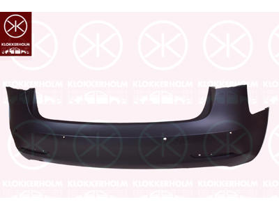 Bumper, w/primer, Rear, with hole(s) for park distance control