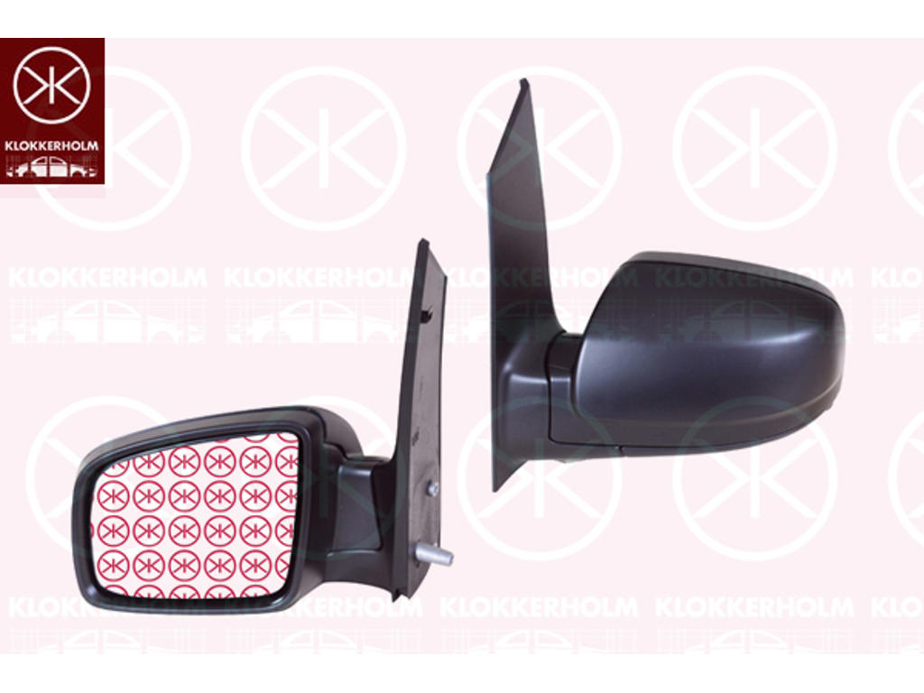 Exterior Mirror, Right, for manual mirror adjustment, Aspherical, black