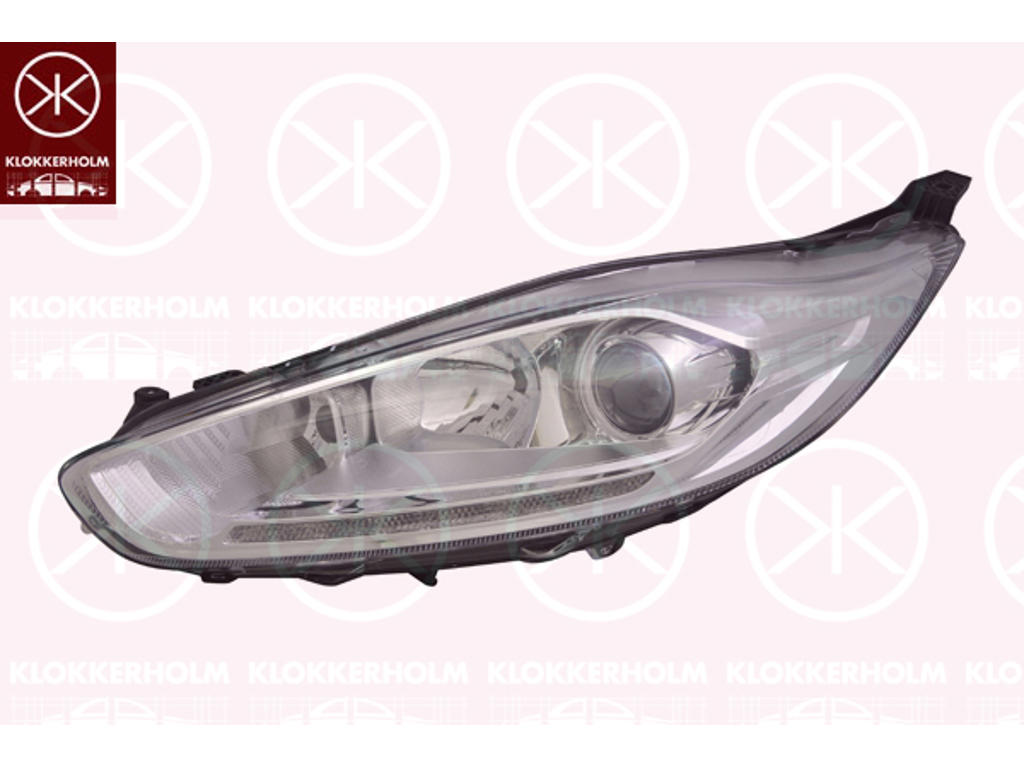 Headlight, H7/H1, Right, Trim Level: Visteon, Illuminance [lx]: 17.5, with daytime running light (LED), with motor for headlamp levelling
