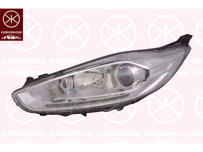 Headlight, H7/H1, Left, Illuminance [lx]: 17.5, with daytime running light (LED), with motor for headlamp levelling