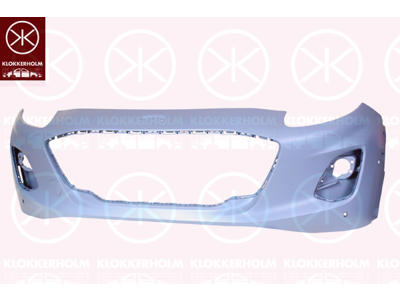 Bumper, w/primer, Front, with hole(s) for park distance control, Number of bores: 4