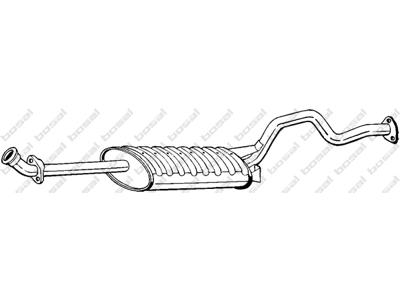 Centre Muffler, See accessories list for additionally required parts:  